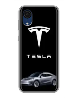 Чехол для Samsung Galaxy A03 Core с картинкой «Tesla Model Y»
