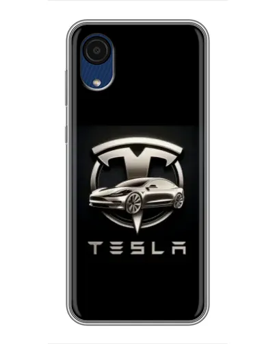 Чехол для Samsung Galaxy A03 Core с картинкой «Tesla — серебристое авто» Чехол для Samsung Galaxy A03 Core с картинкой «Tesla — серебристое авто»