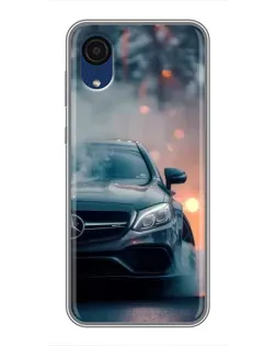 Чехол для Samsung Galaxy A03 Core с картинкой «Mercedes — ночной город»