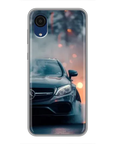 Чехол для Samsung Galaxy A03 Core с картинкой «Mercedes — ночной город»