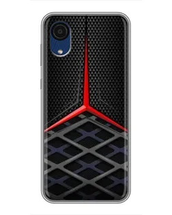 Чехол для Samsung Galaxy A03 Core с картинкой «Mercedes Carbon Grid»