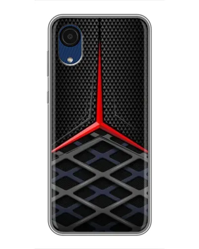 Чехол для Samsung Galaxy A03 Core с картинкой «Mercedes Carbon Grid»