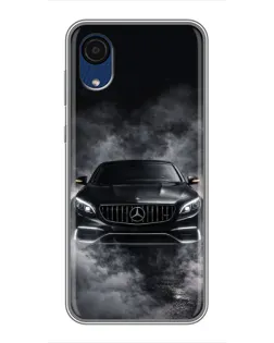 Чехол для Samsung Galaxy A03 Core с картинкой «Mercedes в дыму»