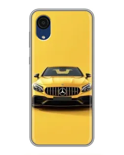 Чехол для Samsung Galaxy A03 Core с картинкой «Желтый Mercedes GT»
