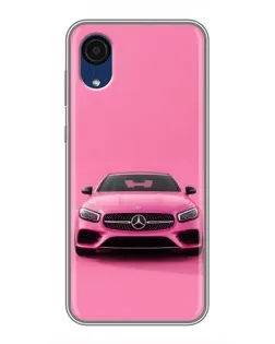 Чохол для Samsung Galaxy A03 Core з картинкою «Рожевий Mercedes AMG»