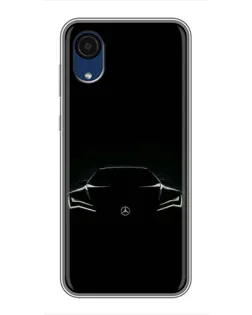 Чохол для Samsung Galaxy A03 Core з картинкою «Mercedes — силует авто»