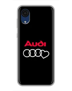 Чехол для Samsung Galaxy A03 Core с картинкой «Логотип Audi Heart»