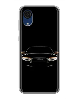Чехол для Samsung Galaxy A03 Core с картинкой «Audi — ночной контур»