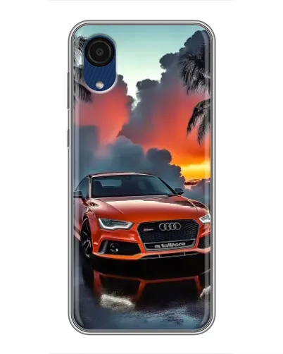 Чехол для Samsung Galaxy A03 Core с картинкой «Audi — закат»