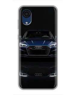 Чехол для Samsung Galaxy A03 Core с картинкой «Audi — ночное отражение»