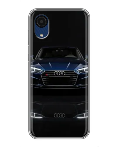 Чехол для Samsung Galaxy A03 Core с картинкой «Audi — ночное отражение»