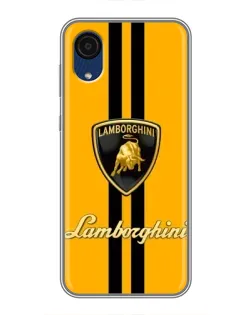 Чехол для Samsung Galaxy A03 Core с картинкой «Lamborghini Stripe желтый»