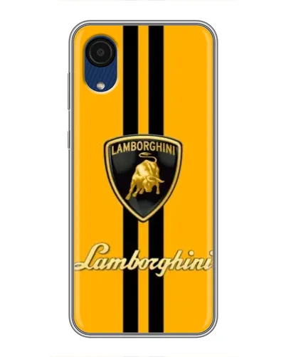 Чехол для Samsung Galaxy A03 Core с картинкой «Lamborghini Stripe желтый»