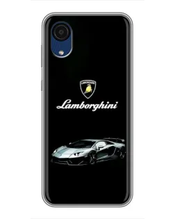 Чехол для Samsung Galaxy A03 Core с картинкой «Логотип Lamborghini классика»