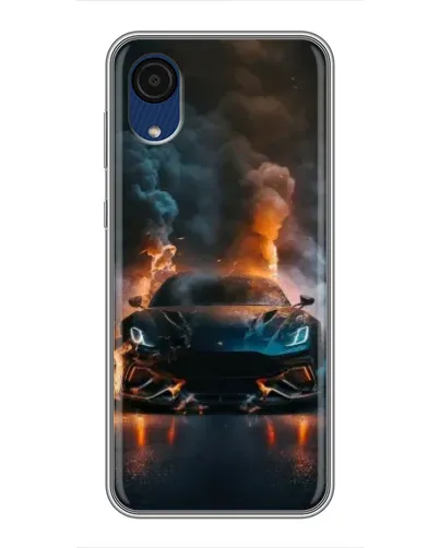 Чехол для Samsung Galaxy A03 Core с картинкой «Lamborghini дымная эстетика»