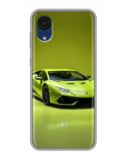 Чехол для Samsung Galaxy A03 Core с картинкой «Салатовый Lamborghini Huracan»