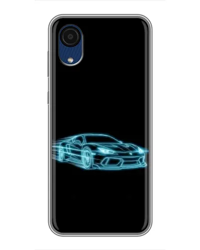 Чехол для Samsung Galaxy A03 Core с картинкой «Неоновый контур Lamborghini»