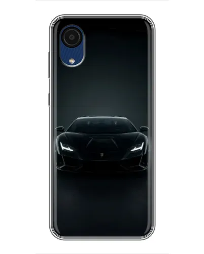 Чехол для Samsung Galaxy A03 Core с картинкой «Черный Lamborghini Aventador»