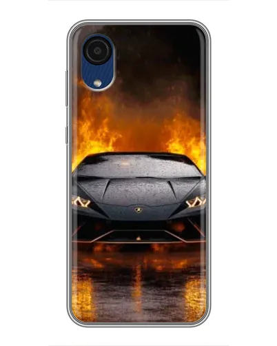 Чехол для Samsung Galaxy A03 Core с картинкой «Lamborghini в огне»