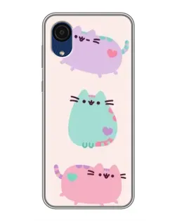 Чехол для Samsung Galaxy A03 Core с картинкой «Pusheen трио»