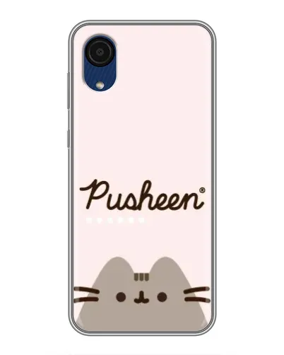 Чехол для Samsung Galaxy A03 Core с картинкой «Pusheen логотип»
