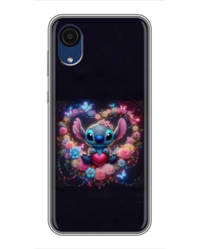 Чехол для Samsung Galaxy A03 Core с картинкой «Stitch в цветах» Чехол для Samsung Galaxy A03 Core с картинкой «Stitch в цветах»