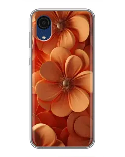 Чехол для Samsung Galaxy A03 Core с картинкой «Оранжевый макро цветок»