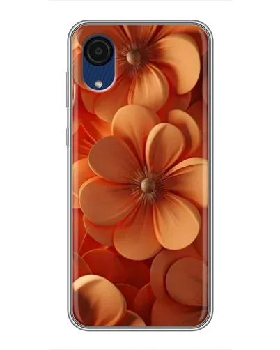 Чехол для Samsung Galaxy A03 Core с картинкой «Оранжевый макро цветок»