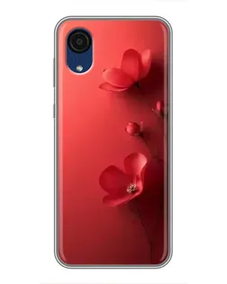 Чехол для Samsung Galaxy A03 Core с картинкой «Маковые соцветия»