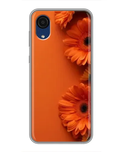 Чехол для Samsung Galaxy A03 Core с картинкой «Оранжевые герберы»