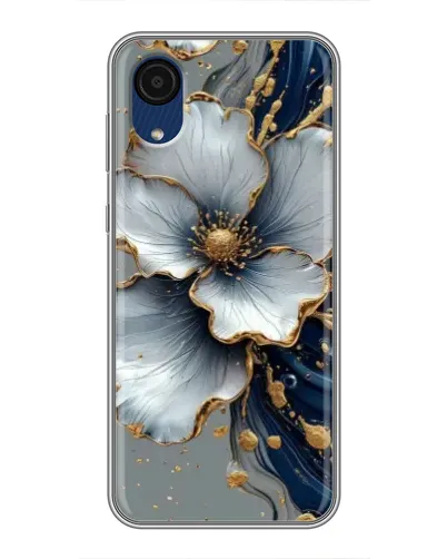 Чехол для Samsung Galaxy A03 Core с картинкой «Белый цветок и золотой флюид» Чехол для Samsung Galaxy A03 Core с картинкой «Белый цветок и золотой флюид»