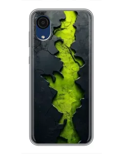Чехол для Samsung Galaxy A03 Core с картинкой «Салатовый разлом скалы»