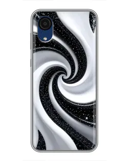 Чехол для Samsung Galaxy A03 Core с картинкой «Черно-белая спираль»