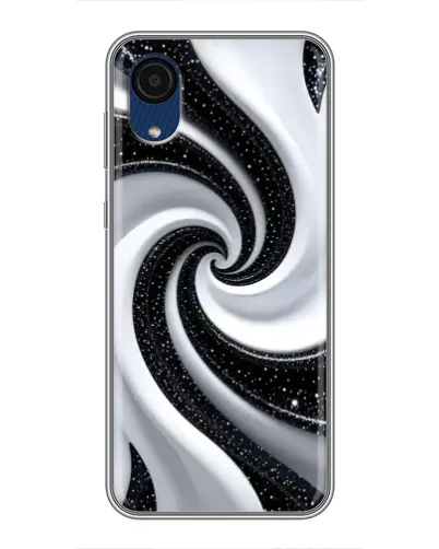 Чехол для Samsung Galaxy A03 Core с картинкой «Черно-белая спираль»