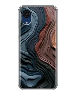 Чехол для Samsung Galaxy A03 Core с картинкой «Цветные волны каньона»