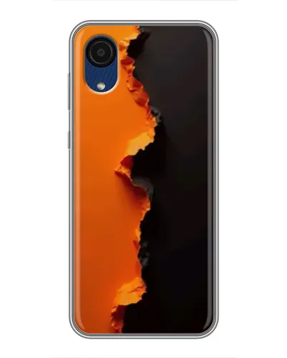Чехол для Samsung Galaxy A03 Core с картинкой «Оранжевый разлом»