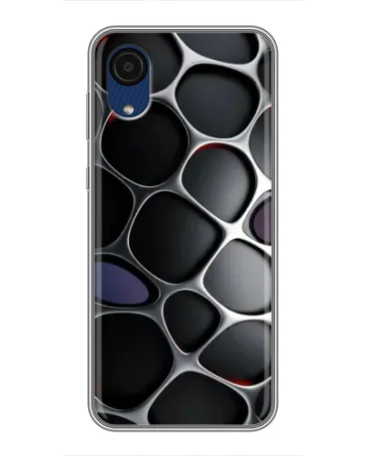 Чехол для Samsung Galaxy A03 Core с картинкой «Объемная темная решетка»