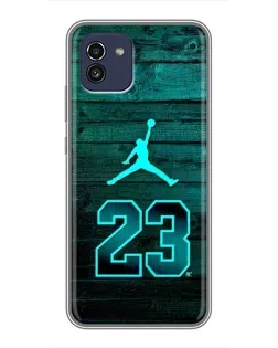 Чохол для Samsung Galaxy A03 (A035) з картинкою «Jordan Cyan 23»