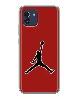 Чохол для Samsung Galaxy A03 (A035) з картинкою «Jordan Red Back»