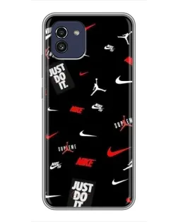 Чохол для Samsung Galaxy A03 (A035) з картинкою «Nike Mix Pattern»