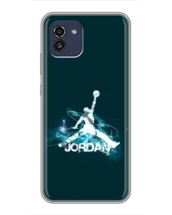 Чохол для Samsung Galaxy A03 (A035) з картинкою «Jordan Blue Fire»