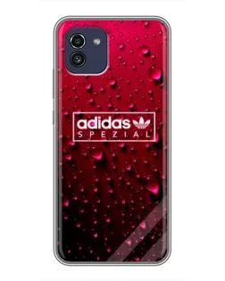 Чохол для Samsung Galaxy A03 (A035) з картинкою «Adidas Gold Marble»