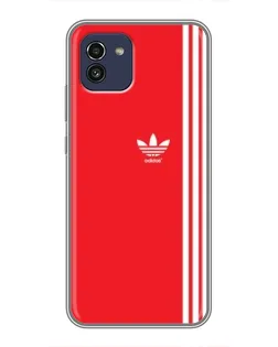 Чохол для Samsung Galaxy A03 (A035) з картинкою «Червоний мінімалізм Adidas»