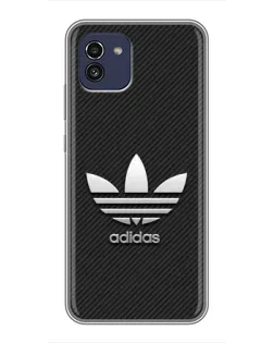 Чохол для Samsung Galaxy A03 (A035) з картинкою «Adidas Карбонова текстура»