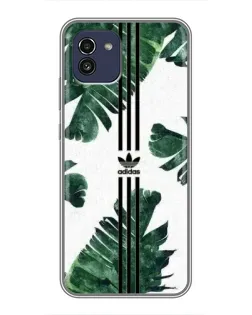 Чохол для Samsung Galaxy A03 (A035) з картинкою «Пальмове листя адідас»