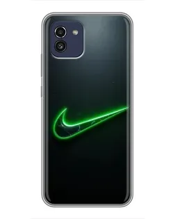 Чехол для Samsung Galaxy A03 (A035) с картинкой «Неоновый контур Nike» Чехол для Samsung Galaxy A03 (A035) с картинкой «Неоновый контур Nike»
