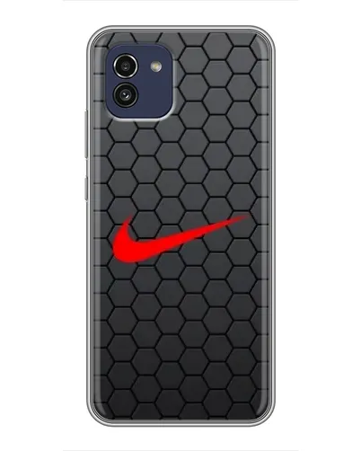 Чехол для Samsung Galaxy A03 (A035) с картинкой «Nike — карбоновая сетка» Чехол для Samsung Galaxy A03 (A035) с картинкой «Nike — карбоновая сетка»