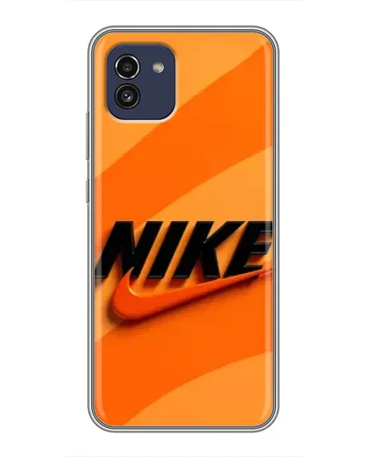 Чехол для Samsung Galaxy A03 (A035) с картинкой «Оранжевый драйв Nike» Чехол для Samsung Galaxy A03 (A035) с картинкой «Оранжевый драйв Nike»