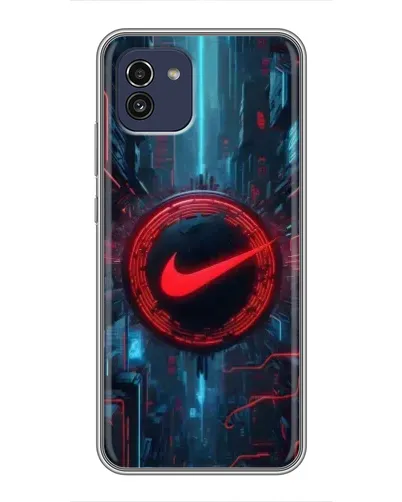 Чехол для Samsung Galaxy A03 (A035) с картинкой «Техногенный стиль Nike» Чехол для Samsung Galaxy A03 (A035) с картинкой «Техногенный стиль Nike»