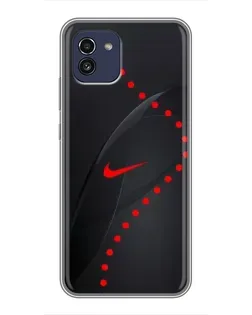 Чехол для Samsung Galaxy A03 (A035) с картинкой «Абстрактный дизайн Nike»